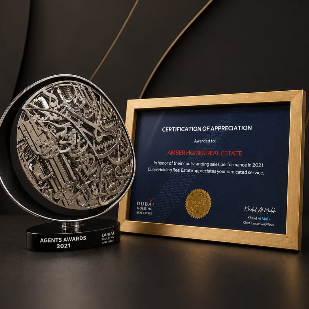 Amber Homes recognised as a Platinum Agency — Meraas, Nakheel & Dubai Holding, 2022